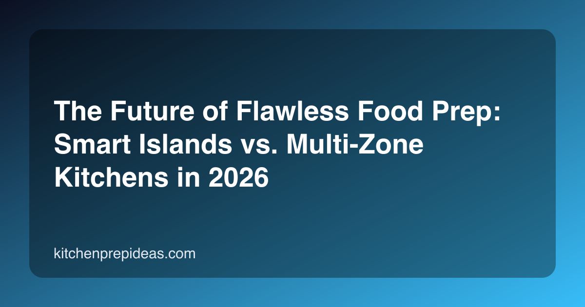 The Future of Flawless Food Prep: Smart Islands vs. Multi-Zone Kitchens in 2026